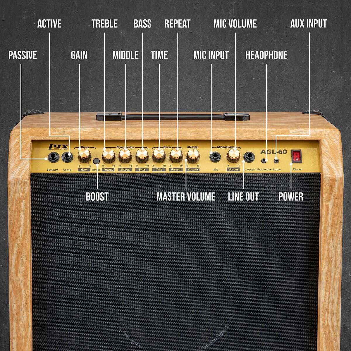 Amplificador de Guitarra Eléctrica LyxPro de -Natural - Imagen 3