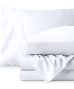 Juego de sábanas Bare Home Queen - Lujo 1800 -Blanco