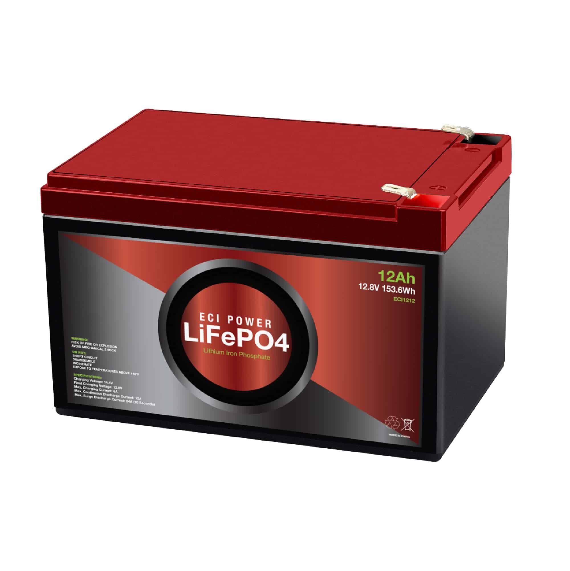 Batería Recargable de Ciclo Profundo de Litio LiFePO4 ECI