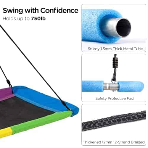 Columpio Gigante de Plataforma UBTKEY 750 lb para Niños y - Imagen 3