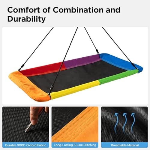 Columpio Gigante de Plataforma UBTKEY 750 lb para Niños y - Imagen 4