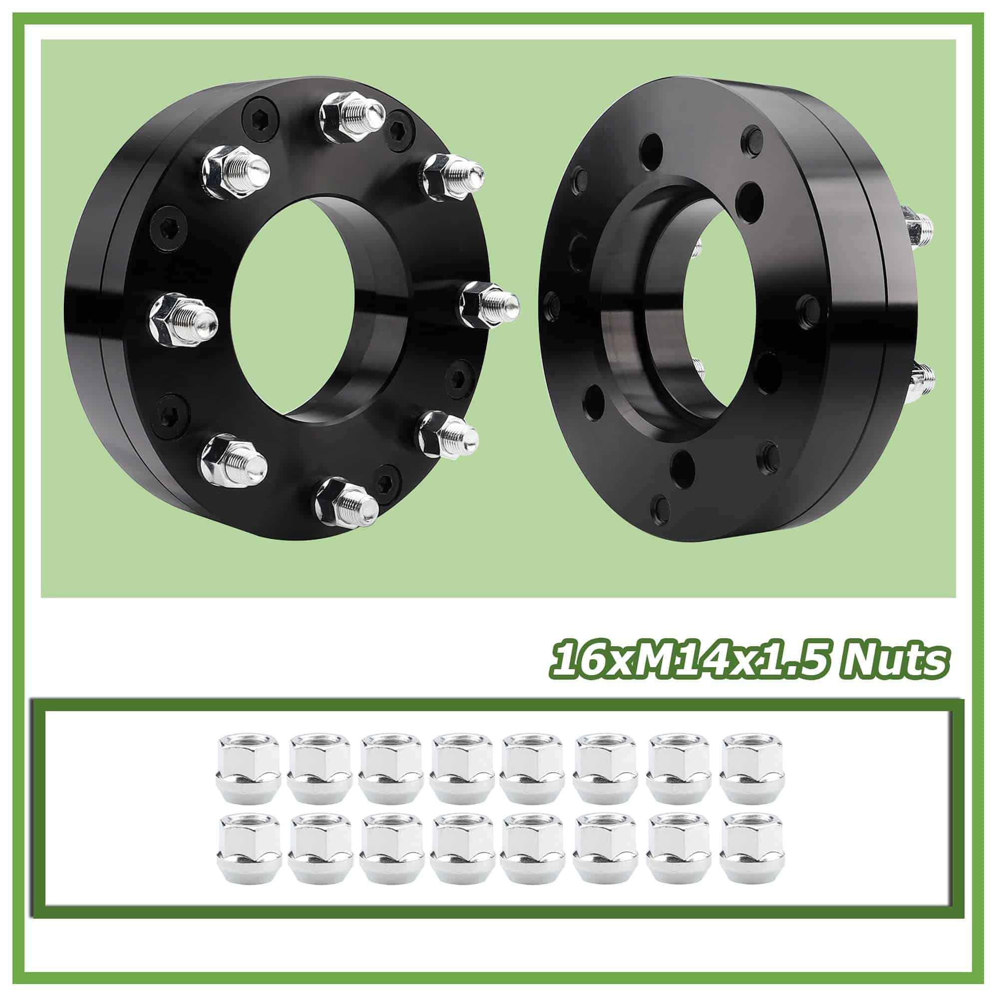 YIZBAP 2PCS 6x5.5 a 8x6.5 Adaptadores de Rueda, 2 pulgadas - Imagen 4