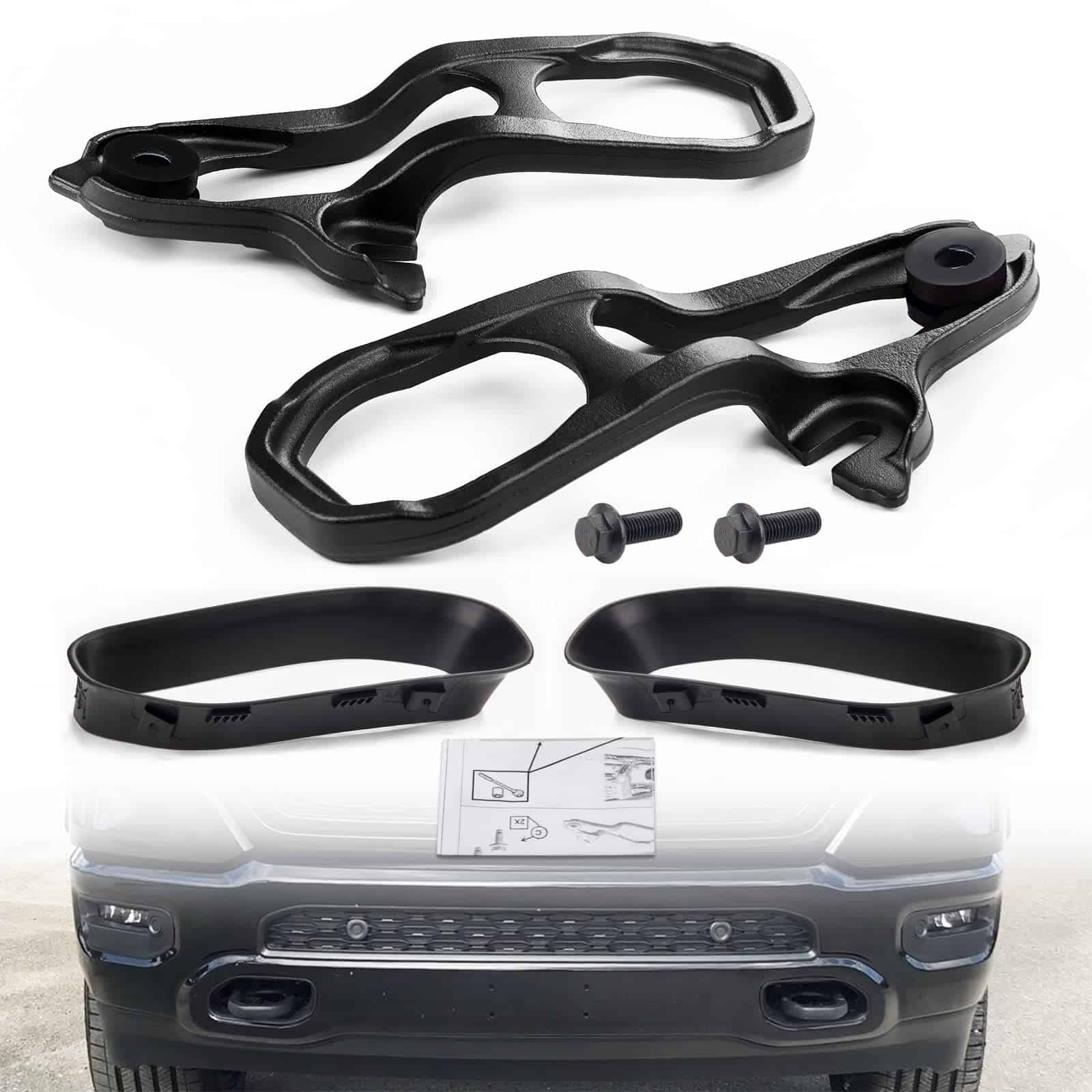 JDMON Compatible con Ganchos de Remolque Delanteros de Alta