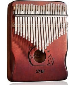 Kalimba 21 Llave Pianola Pulgar Patrón de Gato Travieso