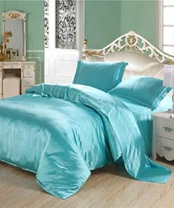 Juego de Funda de Edredón de Seda de 3 Piezas Bedify