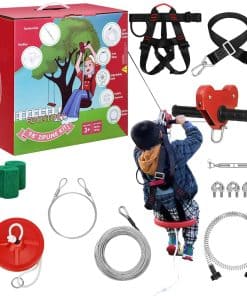 Kit de Tirolesa de 98 Pies para Patio Trasero para Niños y