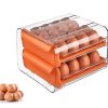 INMTIE Caja de Almacenamiento de Huevos Naranja, Material