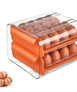 INMTIE Caja de Almacenamiento de Huevos Naranja, Material