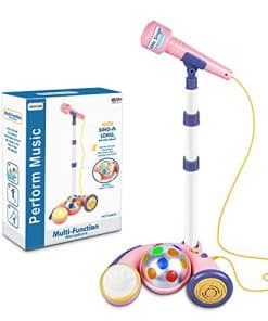 Micrófono para niños con soporte, Juguete de máquina de
