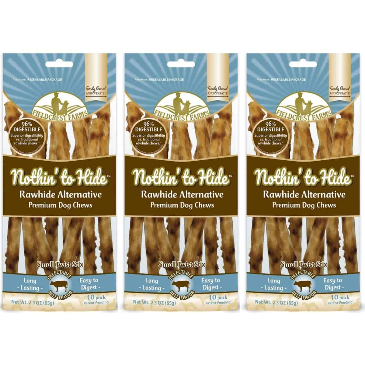 Fieldcrest Farms Nothing to Hide Twist Stix para Perros -
