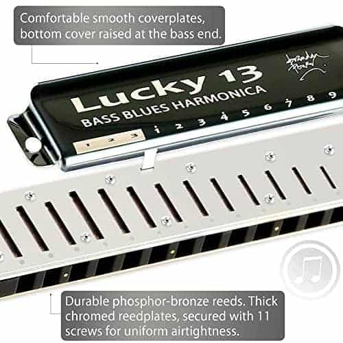 Armónica Lucky 13 Bass Plus Blues de East top 13 Agujeros - Imagen 3