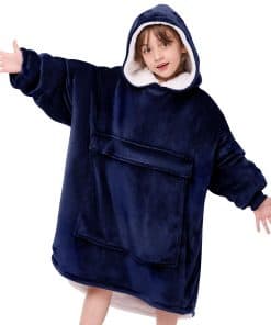 Manta con capucha tipo sudadera de Yescool para niños,