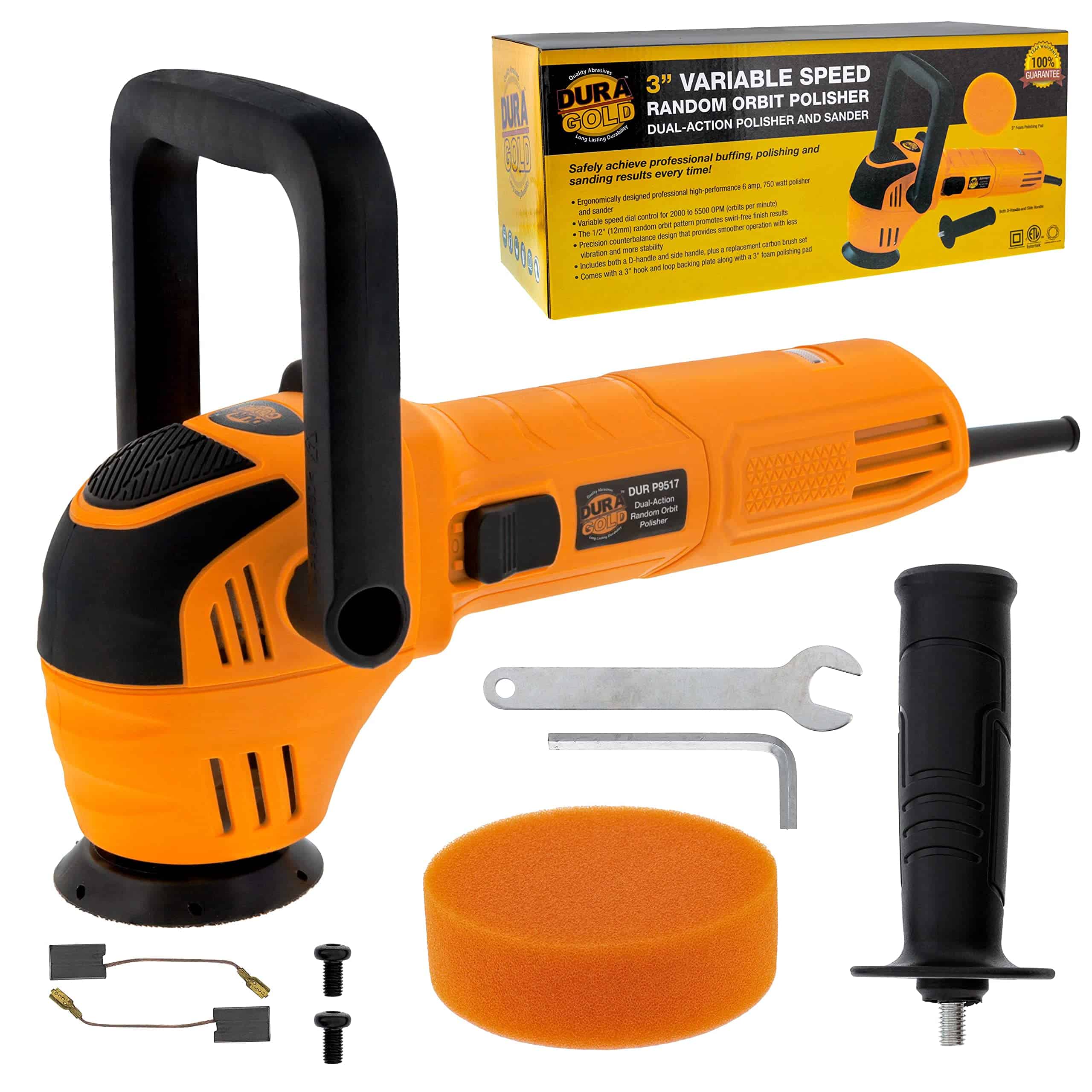 Pulidora Lijadora de Órbita Aleatoria Dual de 3" de Alta