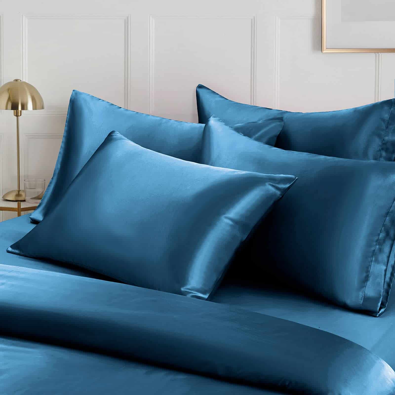 Juego de Funda de Edredón de Satén Ersmak 6 -Azul Marino - Imagen 3
