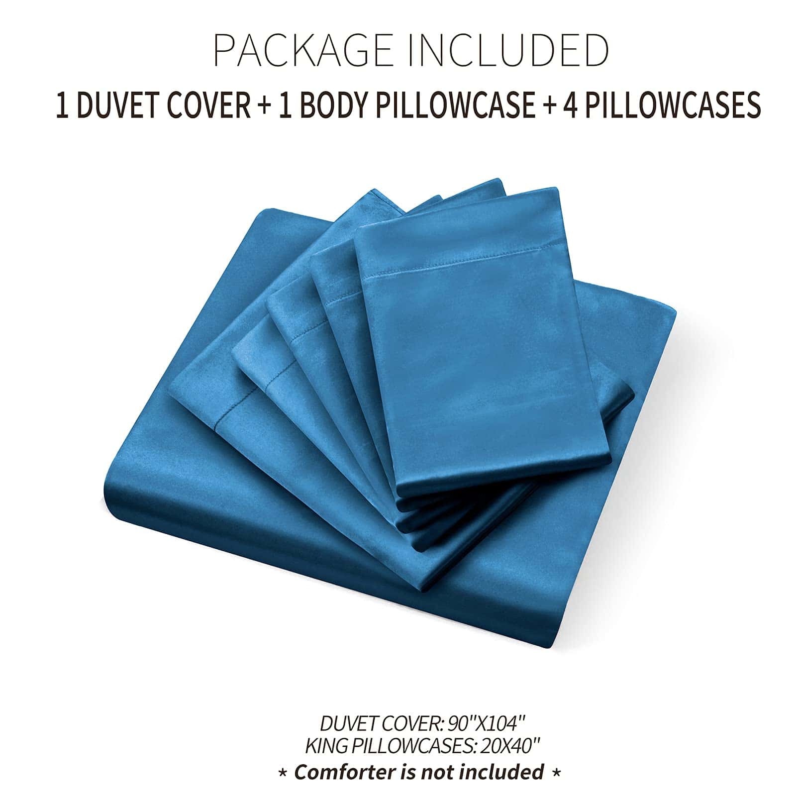 Juego de Funda de Edredón de Satén Ersmak 6 -Azul Marino - Imagen 7