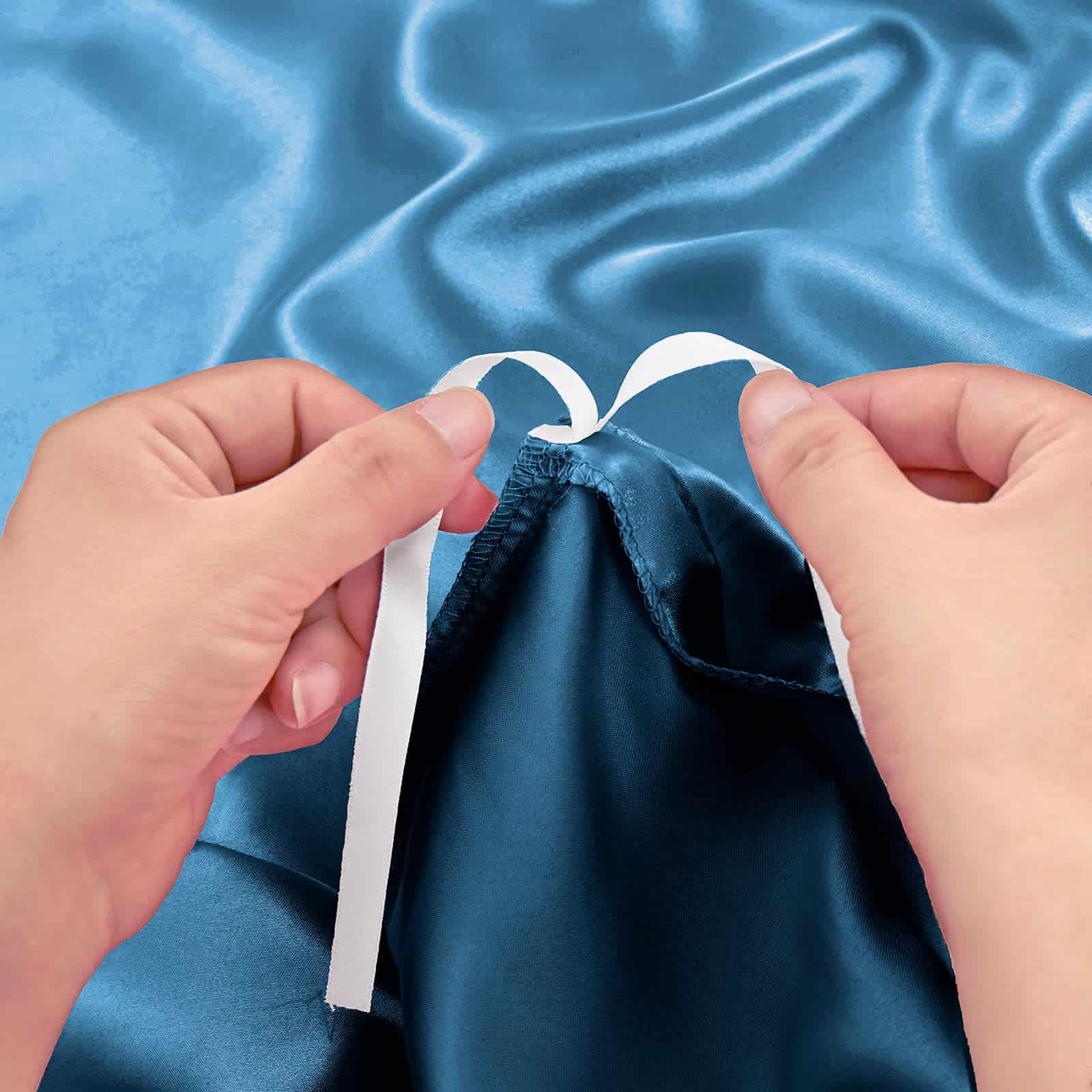 Juego de Funda de Edredón de Satén Ersmak 6 -Azul Marino - Imagen 5