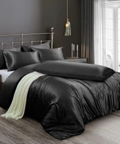 Juego de Funda de Edredón de Satén de Lujo para Cama King