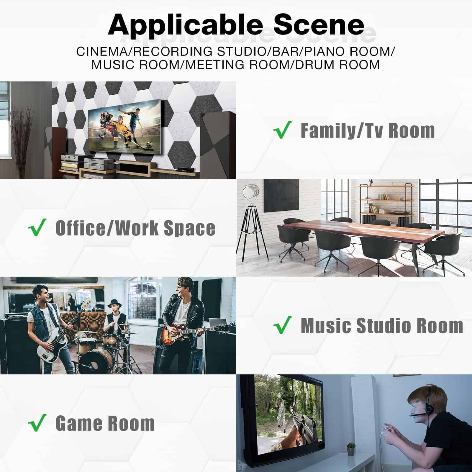 Panel Acústico Hexagonal Drydiet 18 Piezas de Aislamiento - Imagen 7