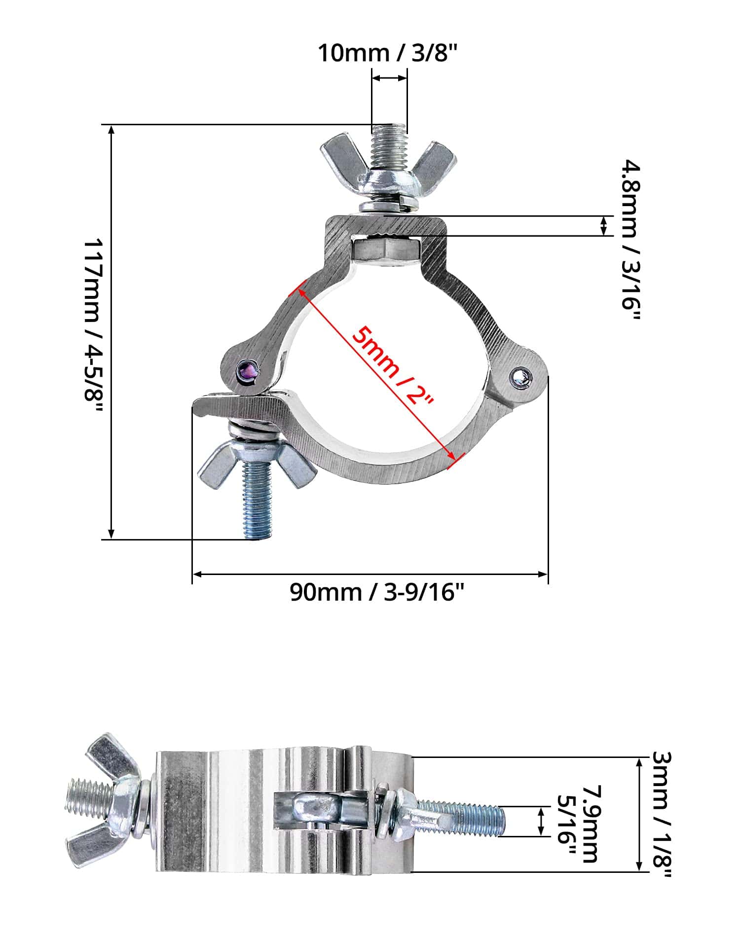 Abrazadera de Luces de Escenario QWORK, 10 Paquete 2 - Imagen 7