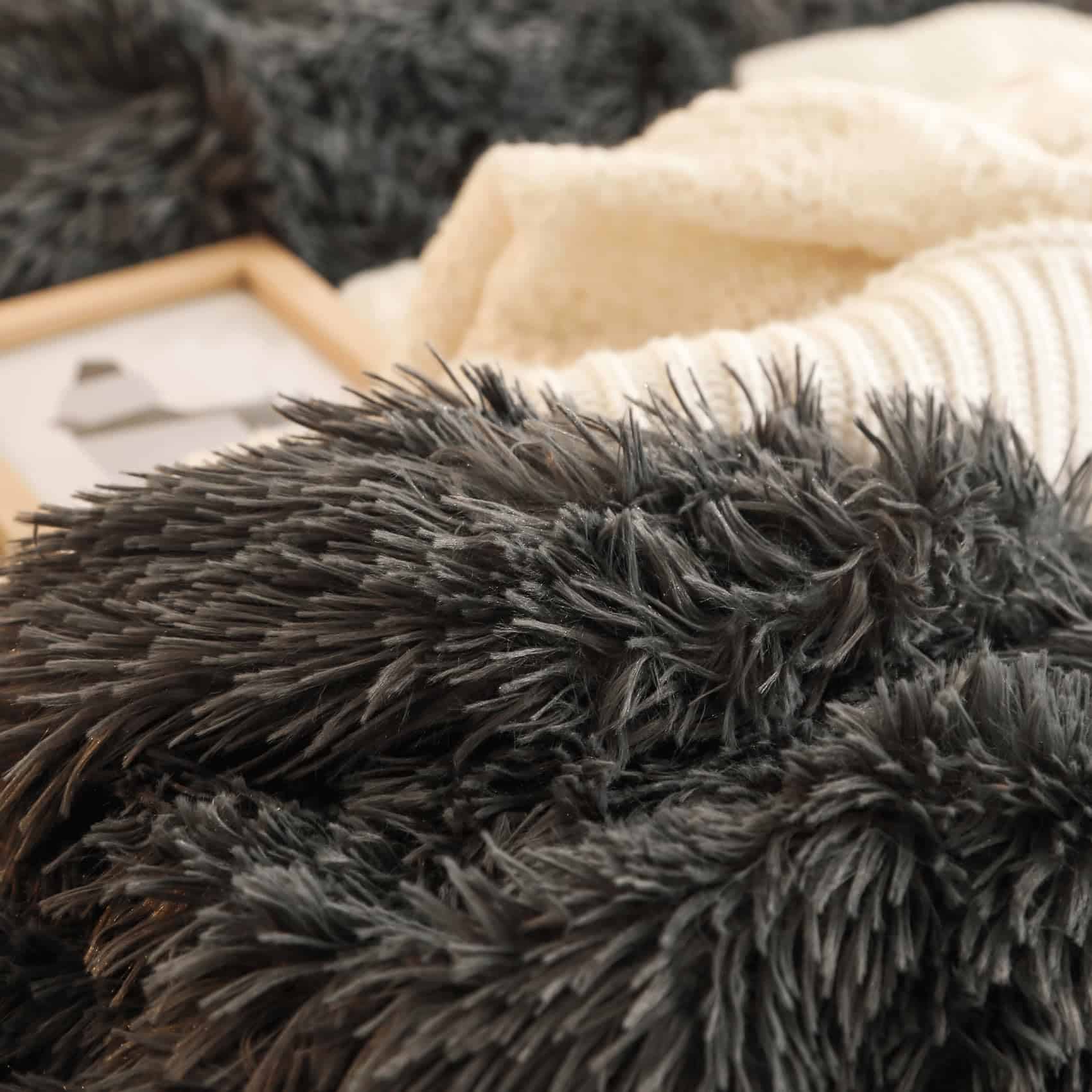 HAIHUA Funda de Edredón de Felpa Esponjosa Shaggy, Juego de - Imagen 8