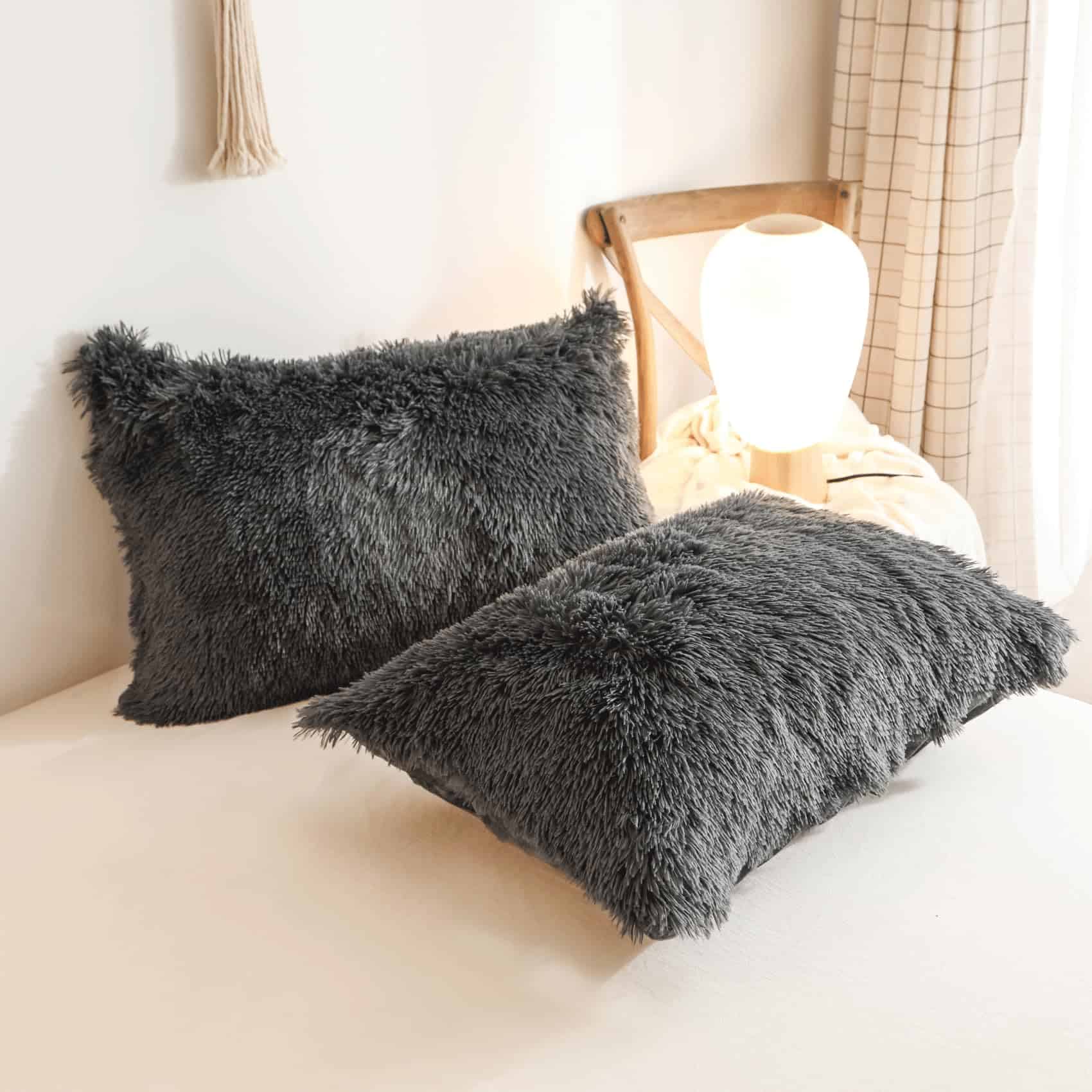 HAIHUA Funda de Edredón de Felpa Esponjosa Shaggy, Juego de - Imagen 7