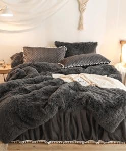 HAIHUA Funda de Edredón de Felpa Esponjosa Shaggy, Juego de