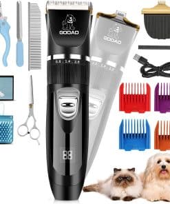 Kit de cortapelos y cortauñas Gooad para perros, bajo