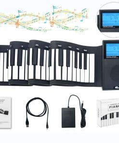 Piano Teclado Portátil SURNUO de 88 teclas con Pantalla