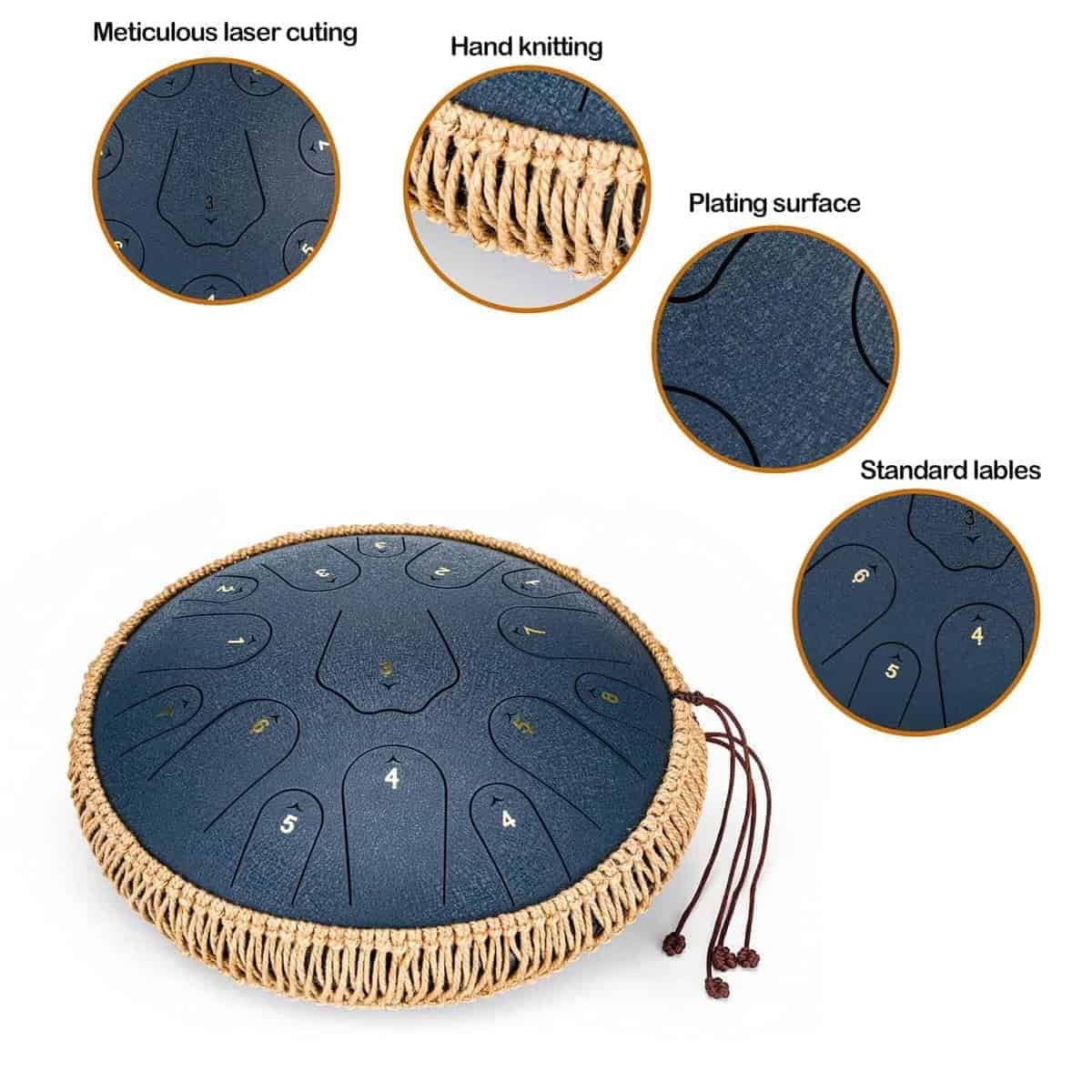 Steel Tongue Drum- ChunFeng 14 Pulgadas 15 Notas - Imagen 4