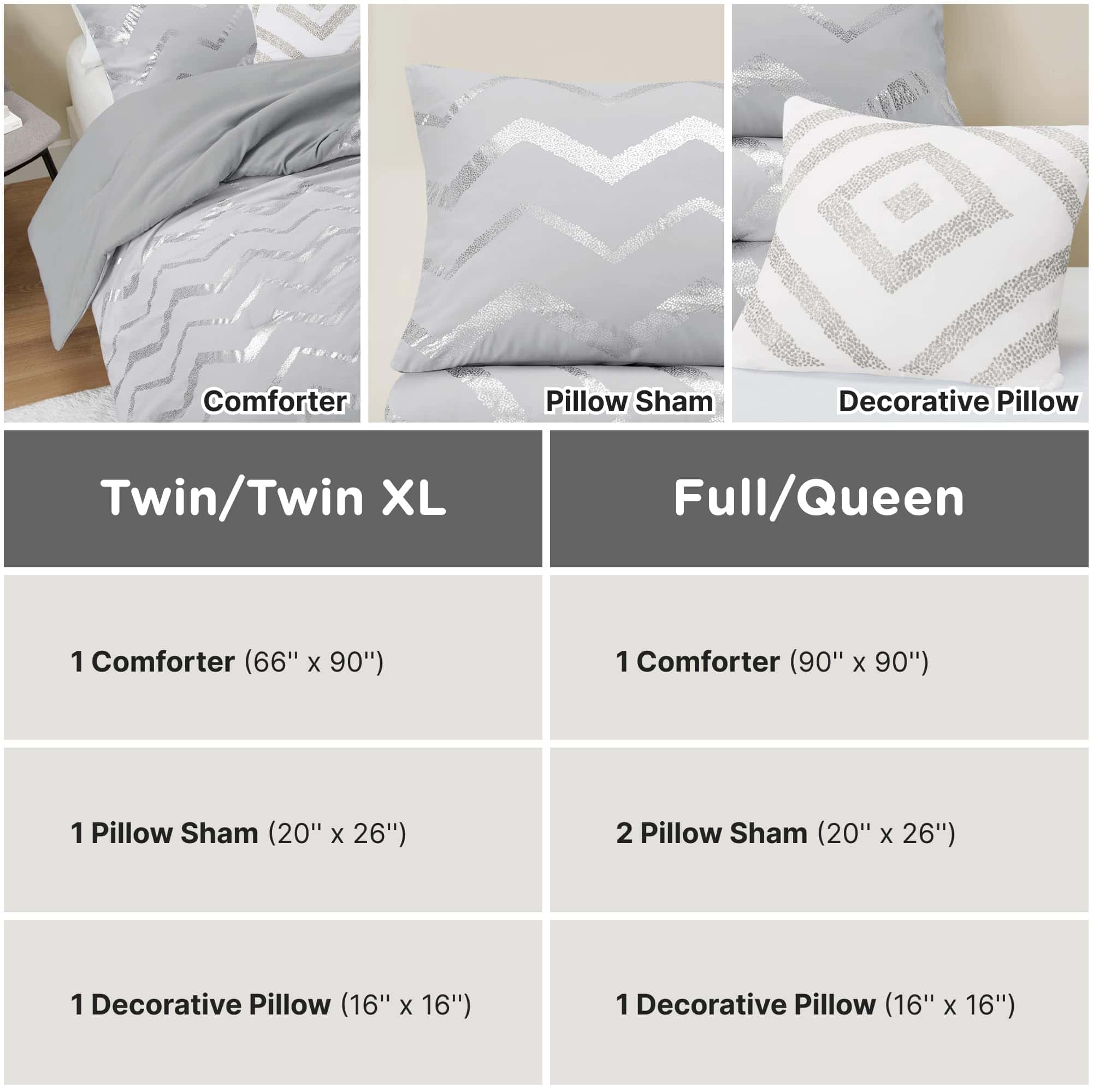 Juego de Ropa de Cama Codi Gris para Adolescentes, Edredón - Imagen 8