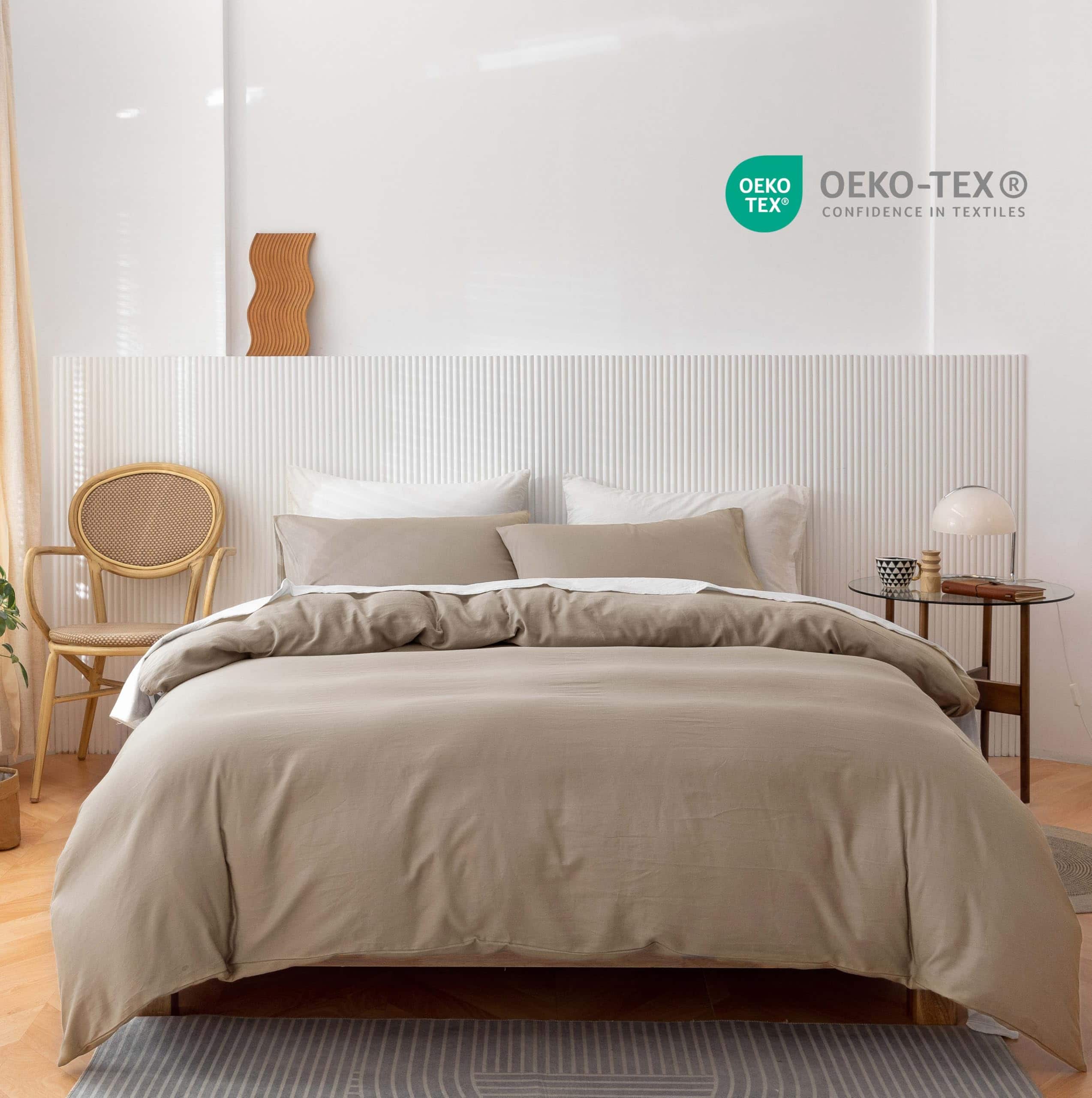 Juego de Funda nórdica de algodón extra largo de alta - Imagen 4