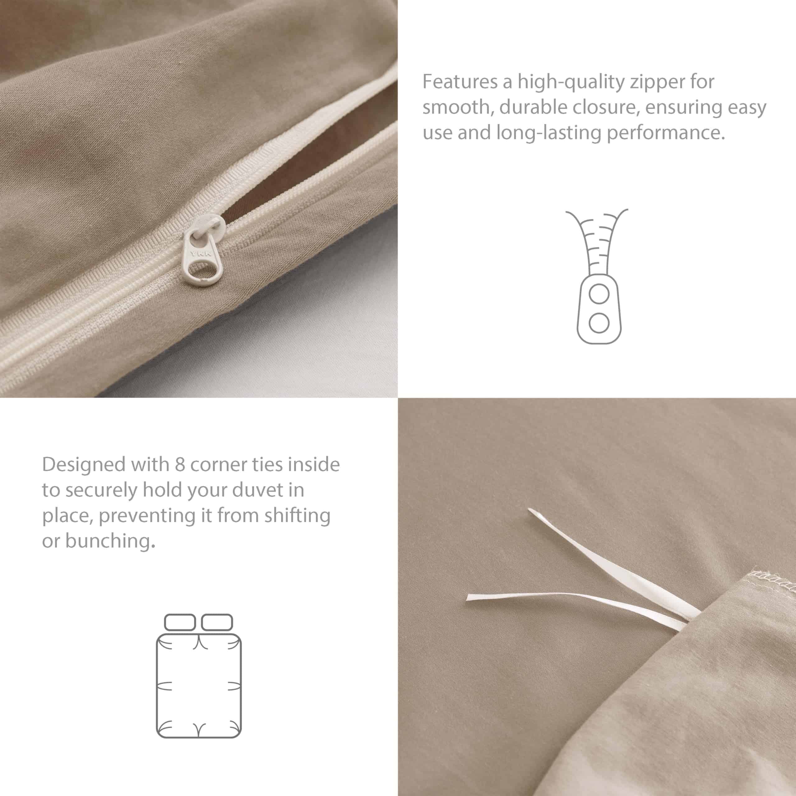 Juego de Funda nórdica de algodón extra largo de alta - Imagen 5