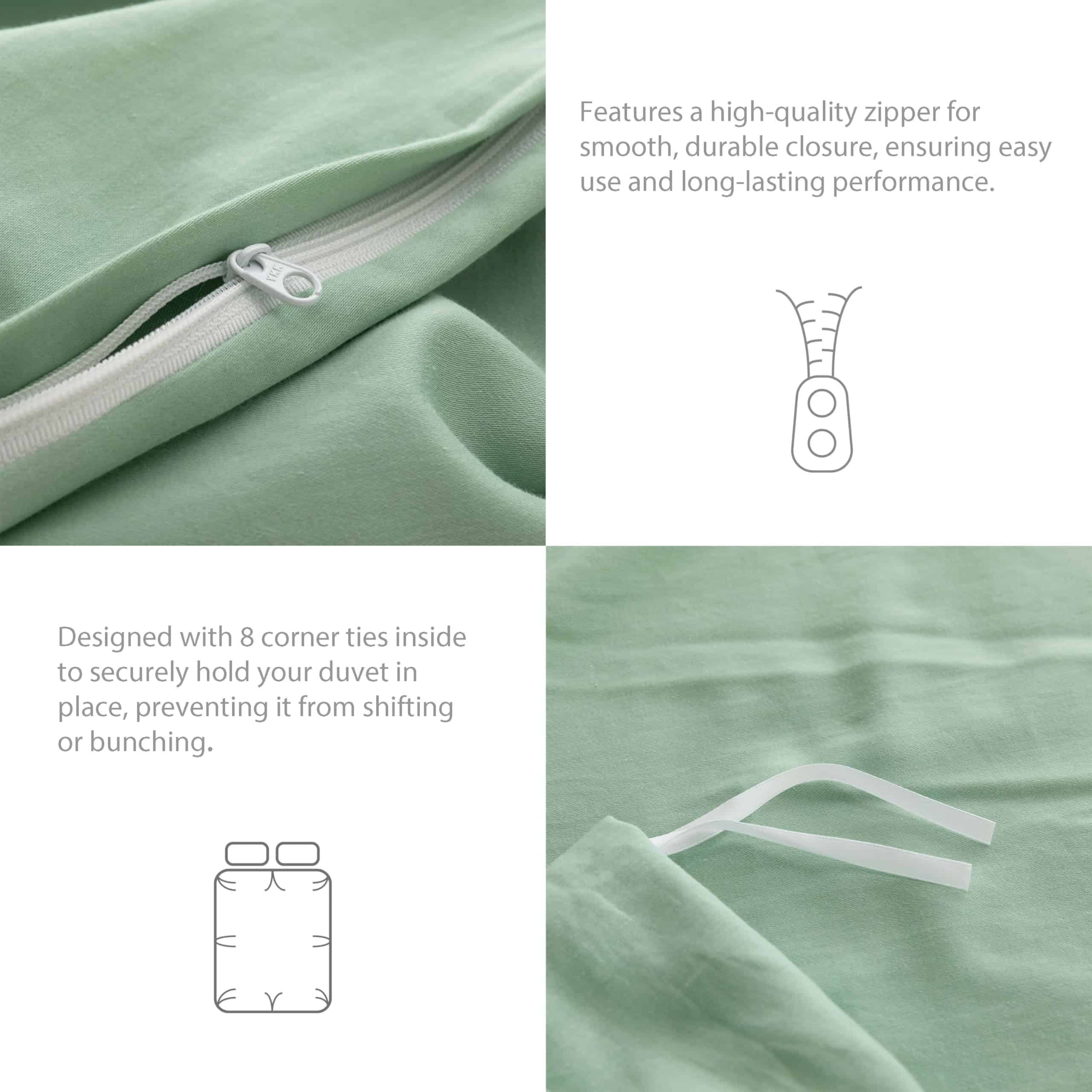 Juego de Funda de Edredón Queen HeimenAogo de Algodón - Imagen 5