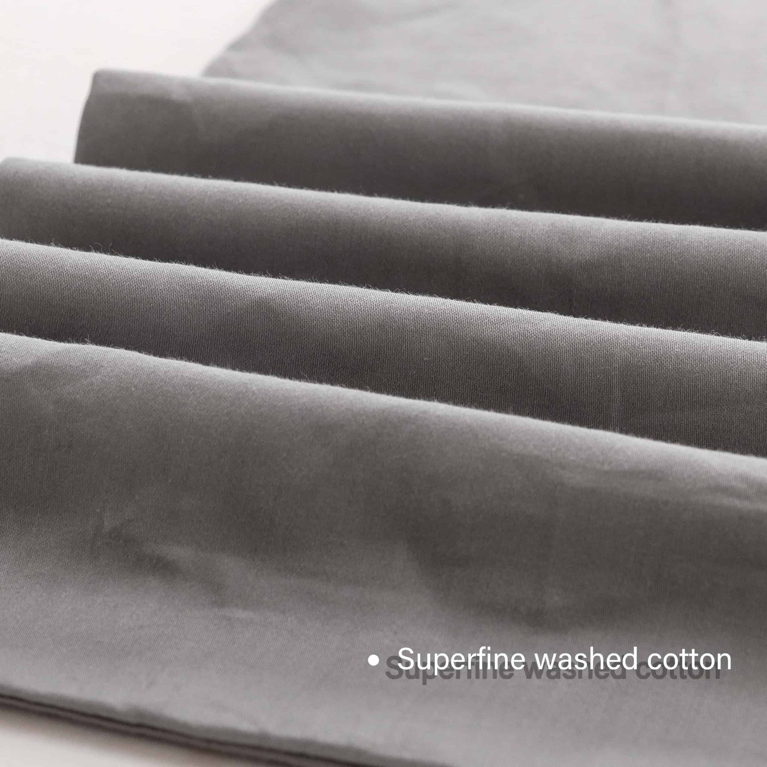 Juego de Funda Nórdica de Algodón de Fibra -Gris Aleación - Imagen 3