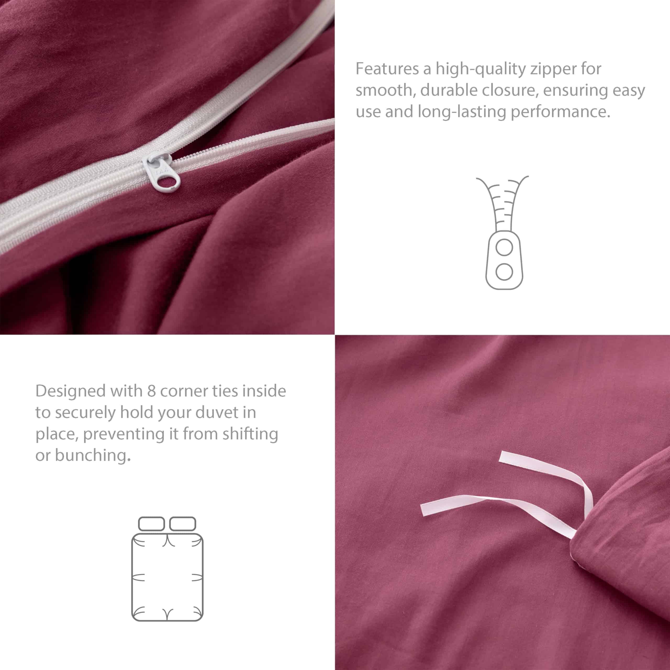 Juego de Funda de Edredón Extra-Largo de Algodón de Fibra - Imagen 5