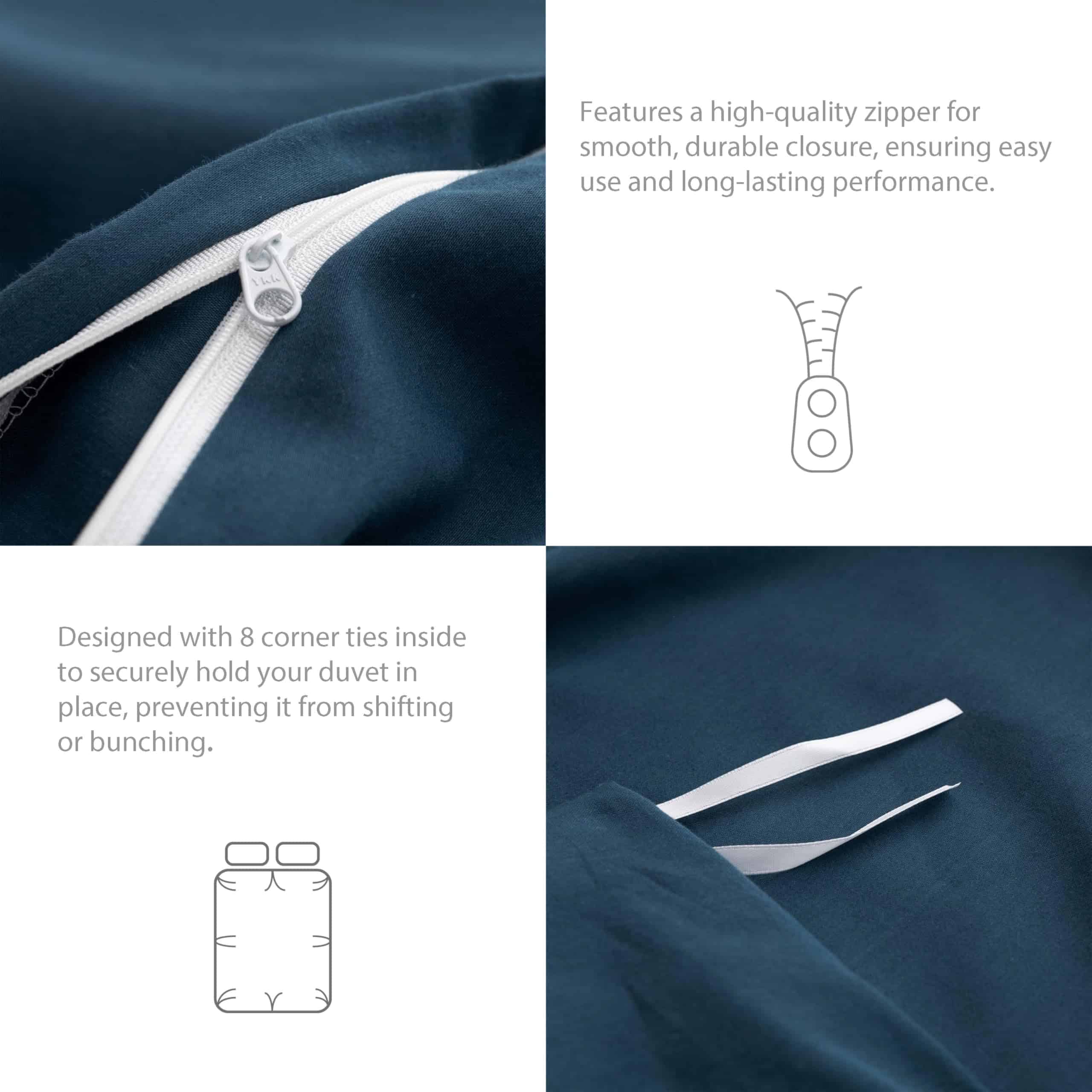 Juego de Funda de Edredón HeimenAogo de Algodón Extra Largo - Imagen 5