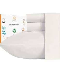 Juego de sábanas premium Sleep Mantra 100% algodón orgánico