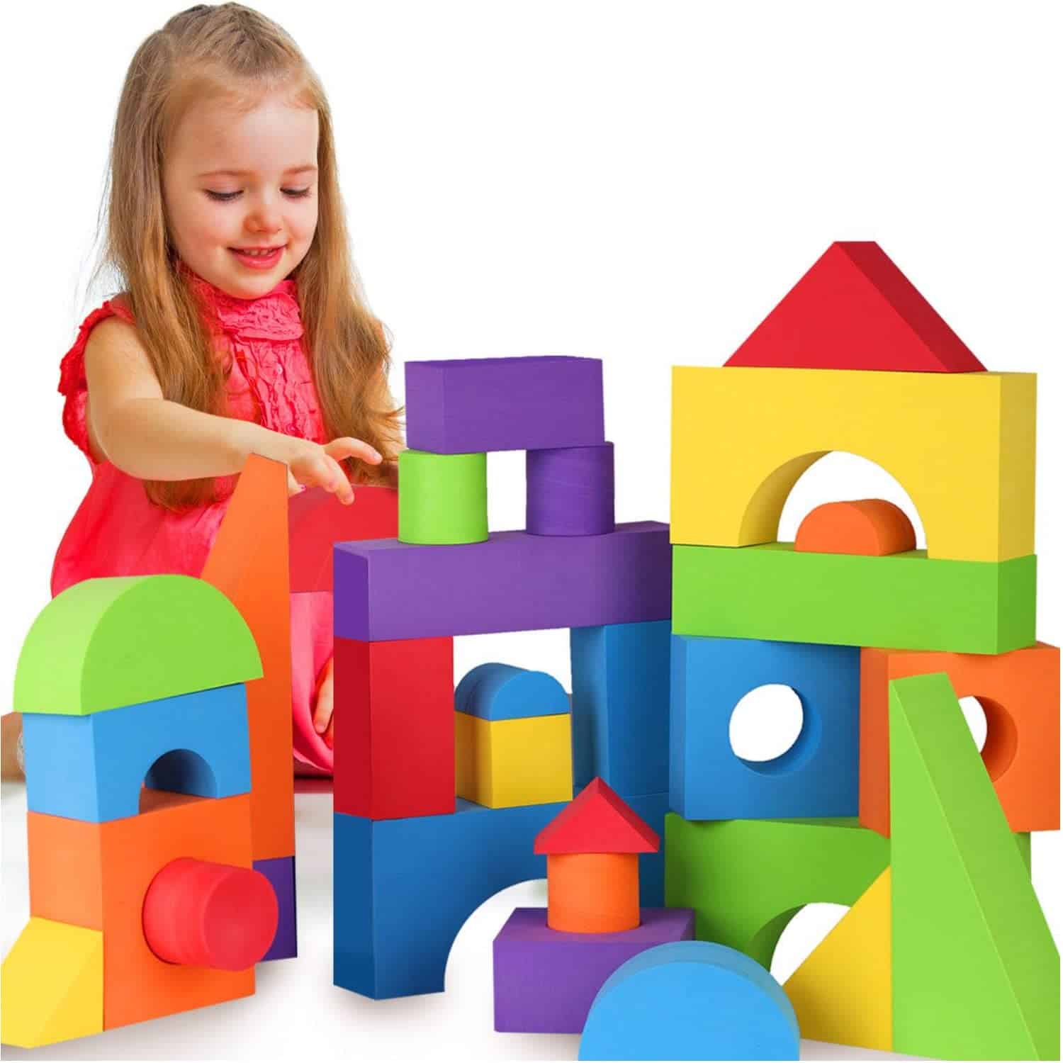 LOLO TOYS Juego de Bloques de Espuma Grandes para Niños