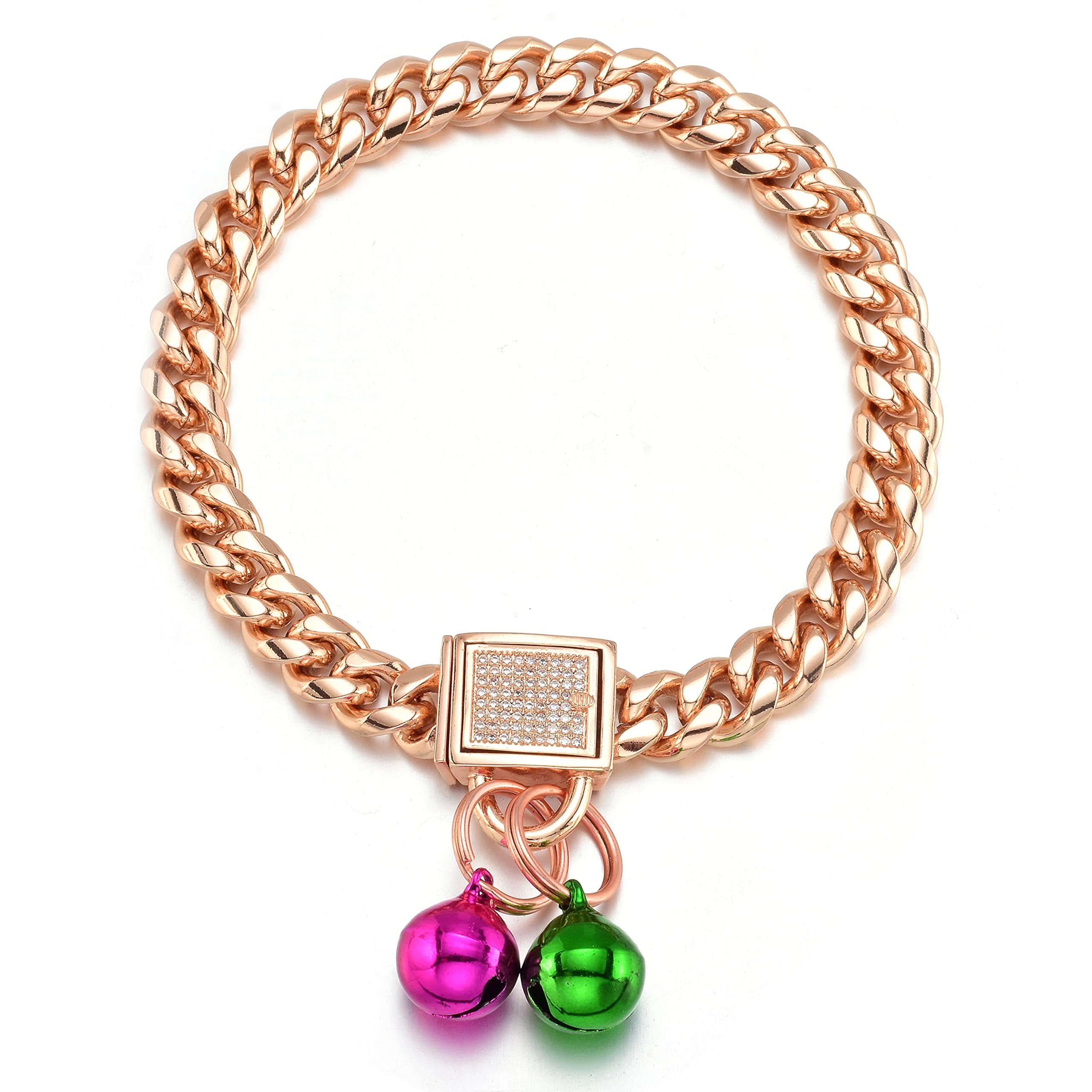 Collares de Cadena de Oro para Perros con Hebilla de