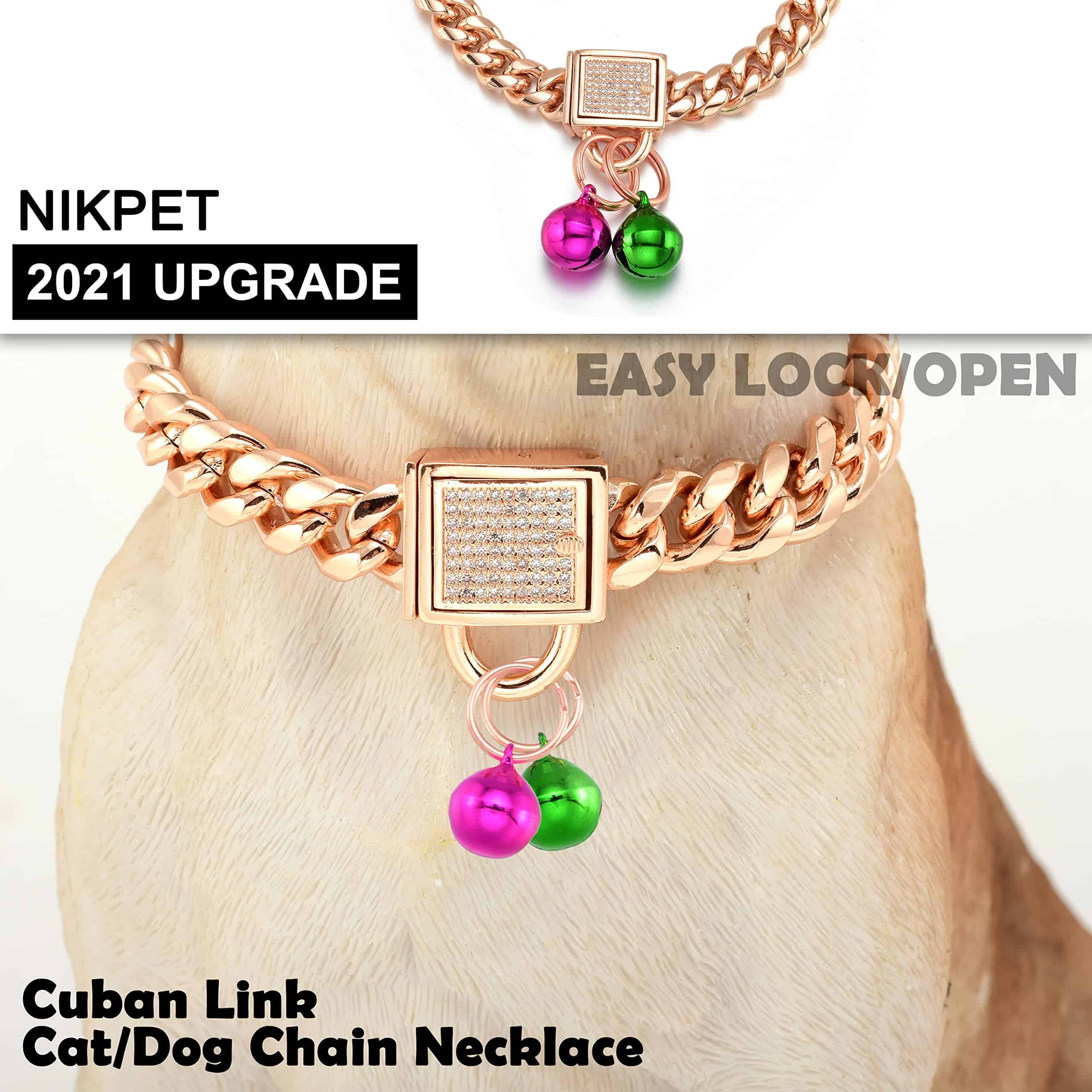 Collares de Cadena de Oro para Perros con Hebilla de - Imagen 7