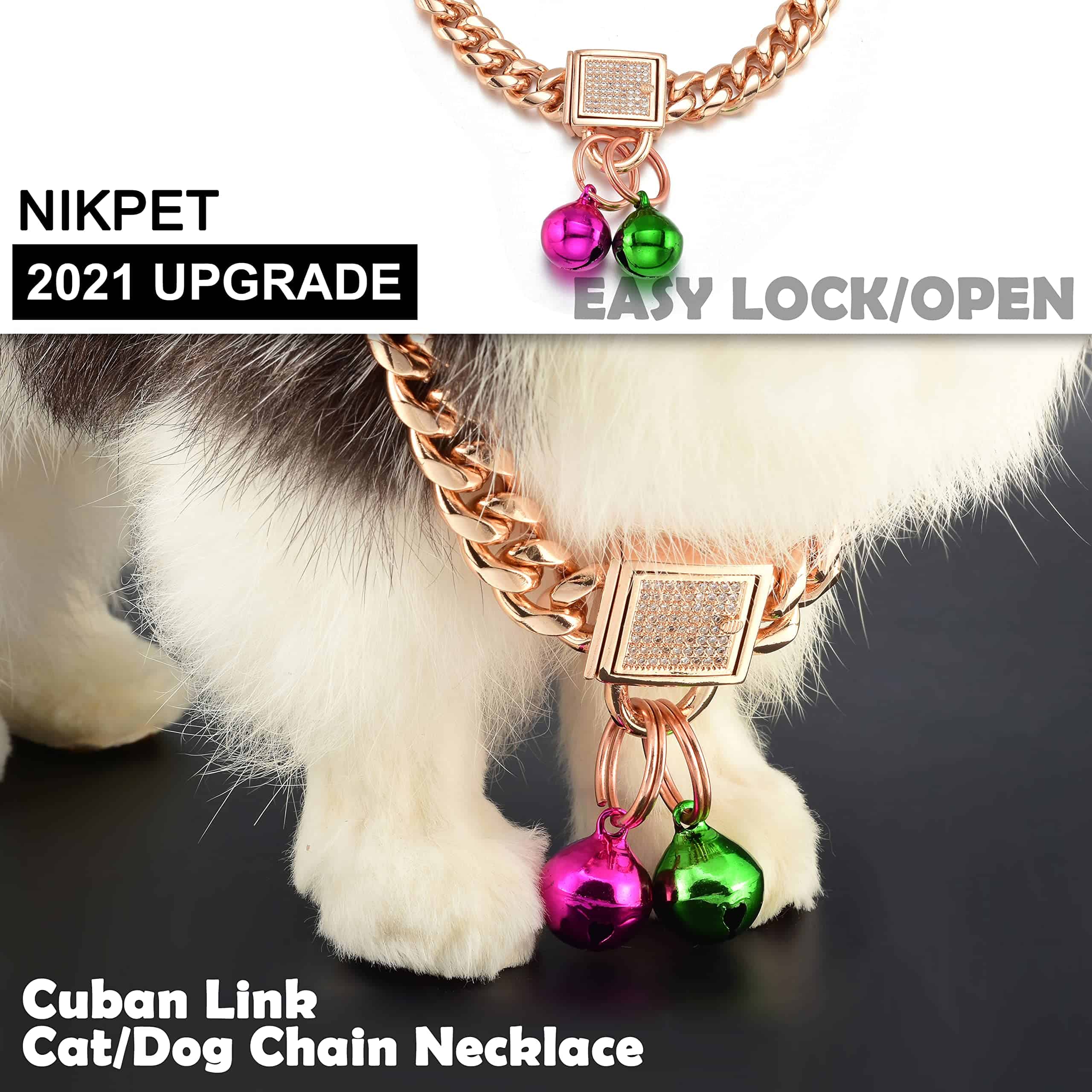 Collares de Cadena de Oro para Perros con Hebilla de - Imagen 4