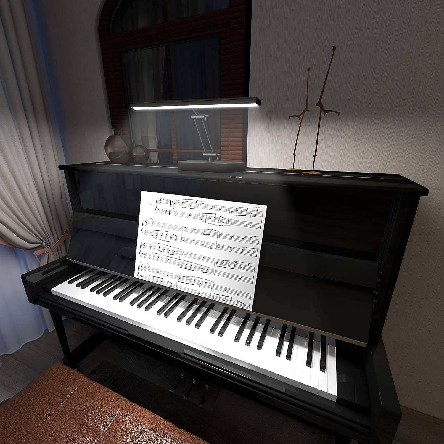Lámpara de Piano LED 20" NXWVPC BOLOWEI - Regulación