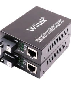 Wiitek 10/100/1000M Convertidor de Medios de Fibra