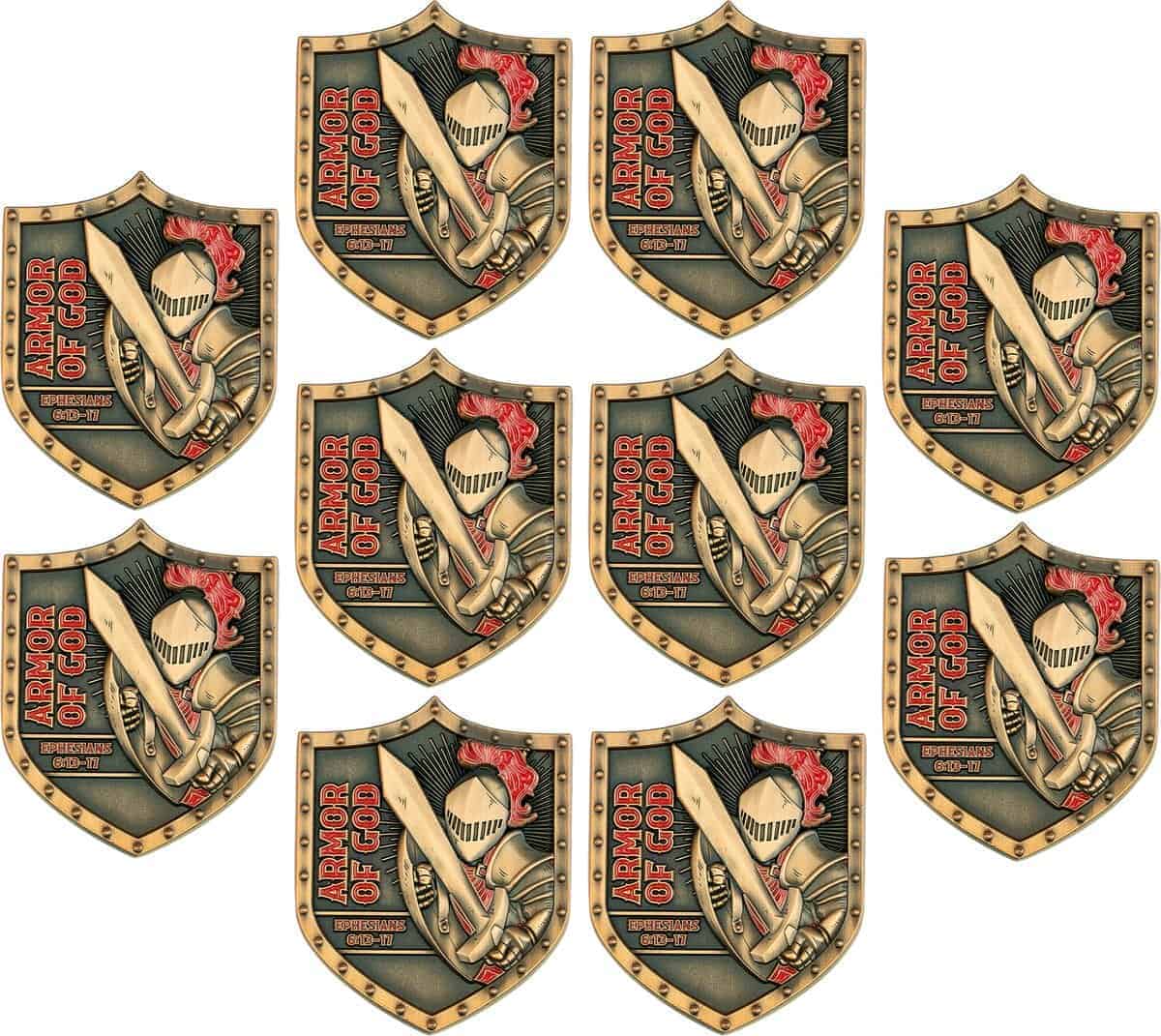 Lote de 10 Monedas Conmemorativas del Escudo del Caballero