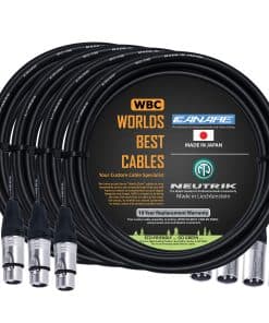 4 Unidades - Cable de Micrófono Balanceado Quad de 10 Pies