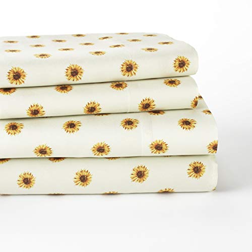 Juego de sábanas con diseño de girasoles y fundas de - Imagen 6