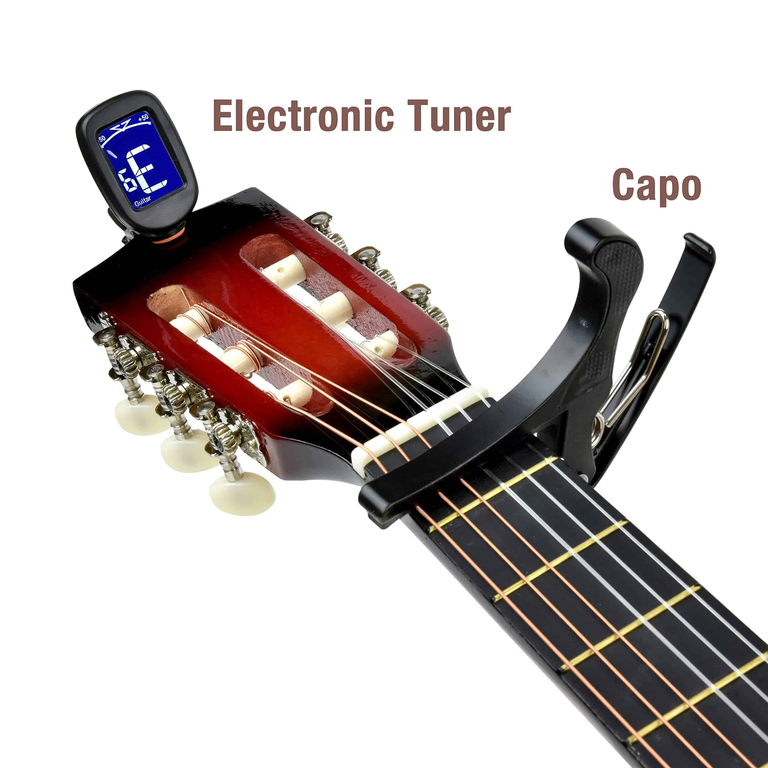 Guitarra Clásica de Madera de 30" con Estuche y Accesorios - Imagen 4