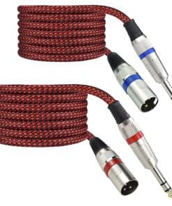 Cable Balanceado Mugteeve 1/4" TRS a XLR Macho - 10FT