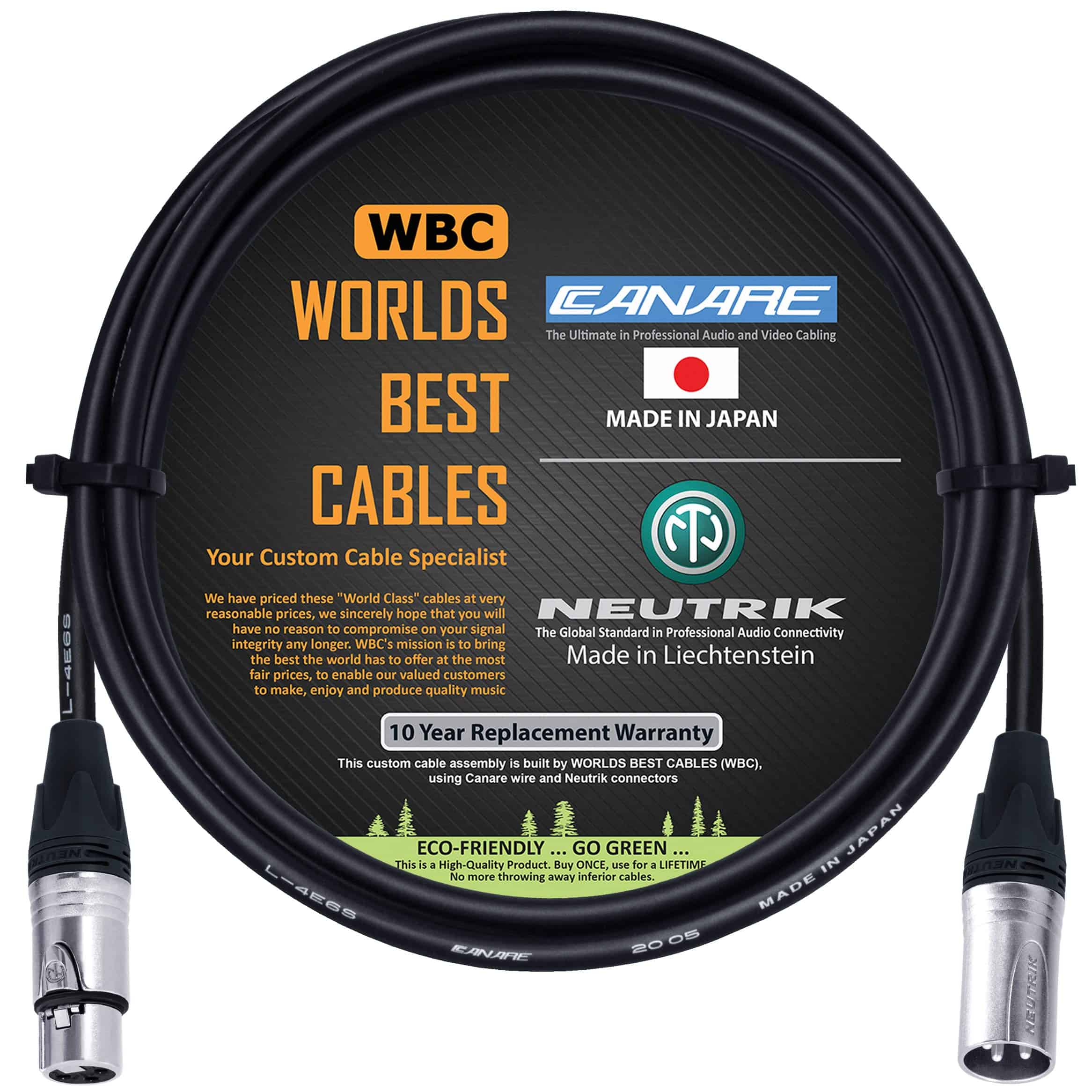 Cable de Micrófono Cuádruple Balanceado de 3 Pies - Hecho a