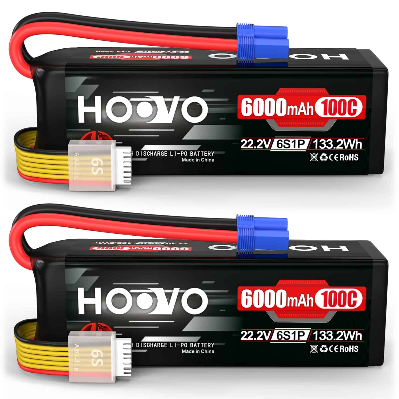 Batería LiPo HOOVO 22.2V 6000mAh 100C Estuche Blando para